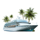 Caribbean Escape: Cruise Ship Sublimation Design for Tropical Adventure