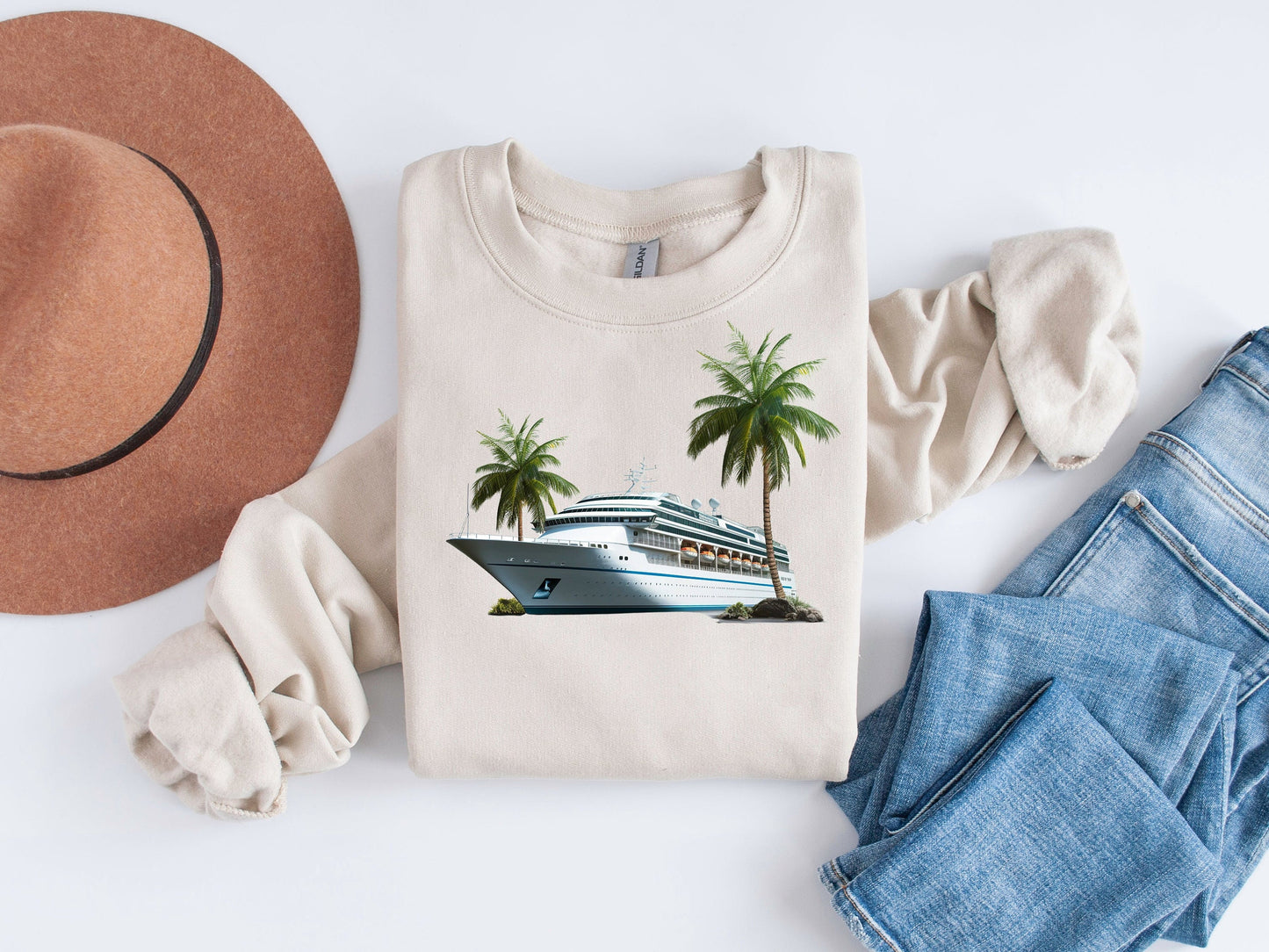 Island Vibes on Deck: Caribbean Style Cruise Ship Sublimation Design