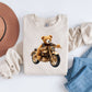 Born to Ride: Motorcycle Bear Sublimation Design for Adventure