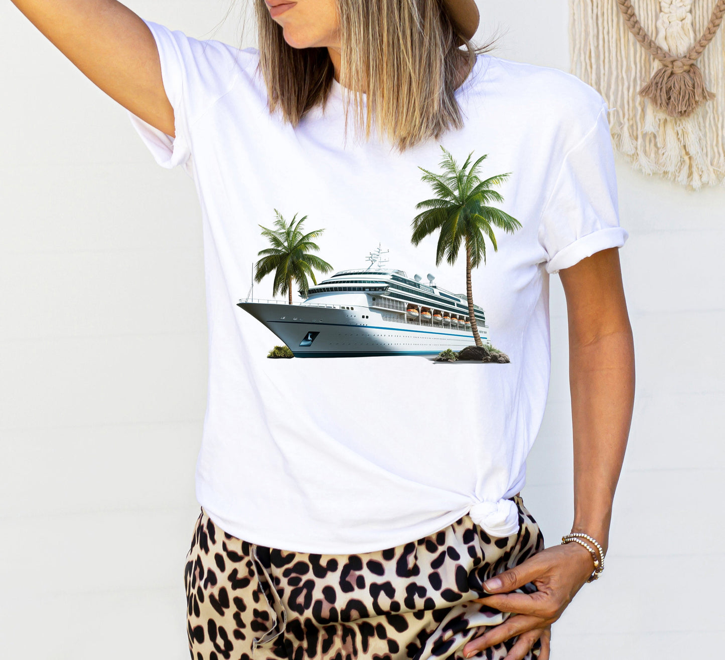 Island Vibes on Deck: Caribbean Style Cruise Ship Sublimation Design