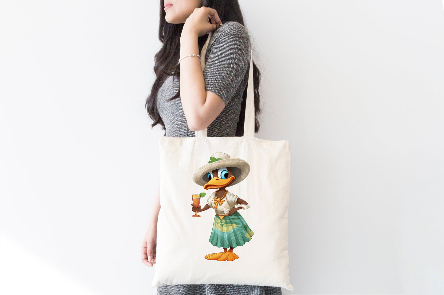 Quack-tastic Caribbean Vibes: Duck Sublimation Design with Island Flair