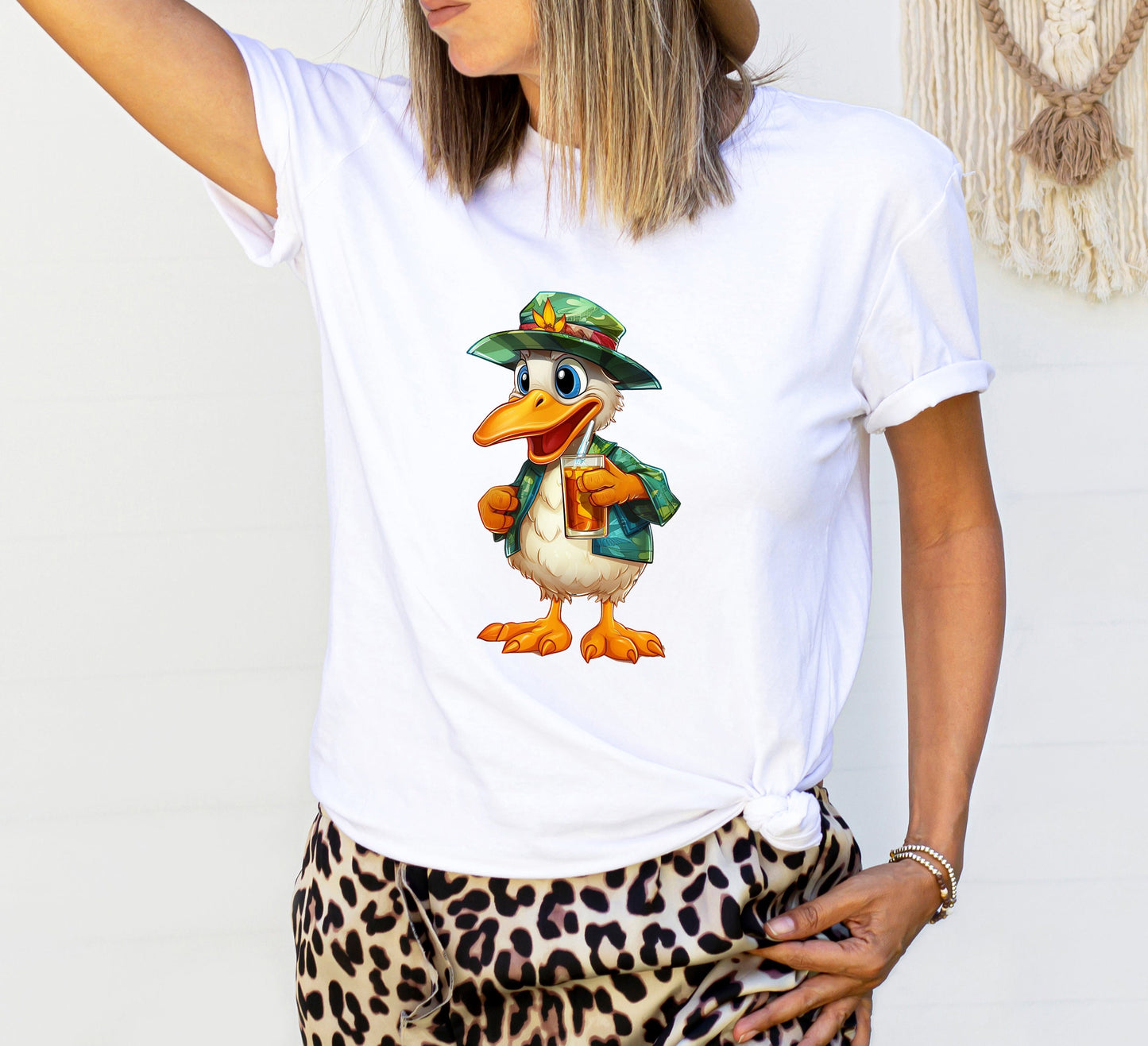 Splash of Caribbean Vibes: Sublimation Design featuring a modern Cruising Duck