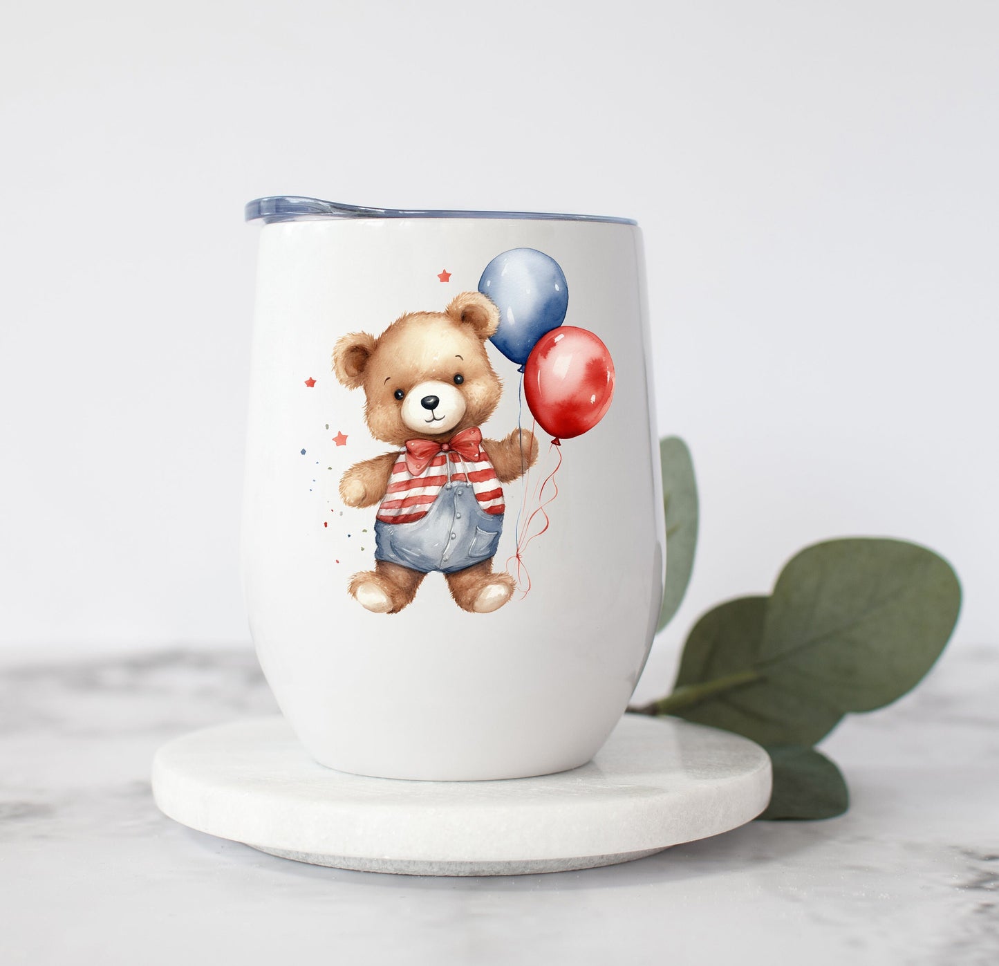 Patriotic Paws: 4th of July Bear Sublimation Design for Celebrations