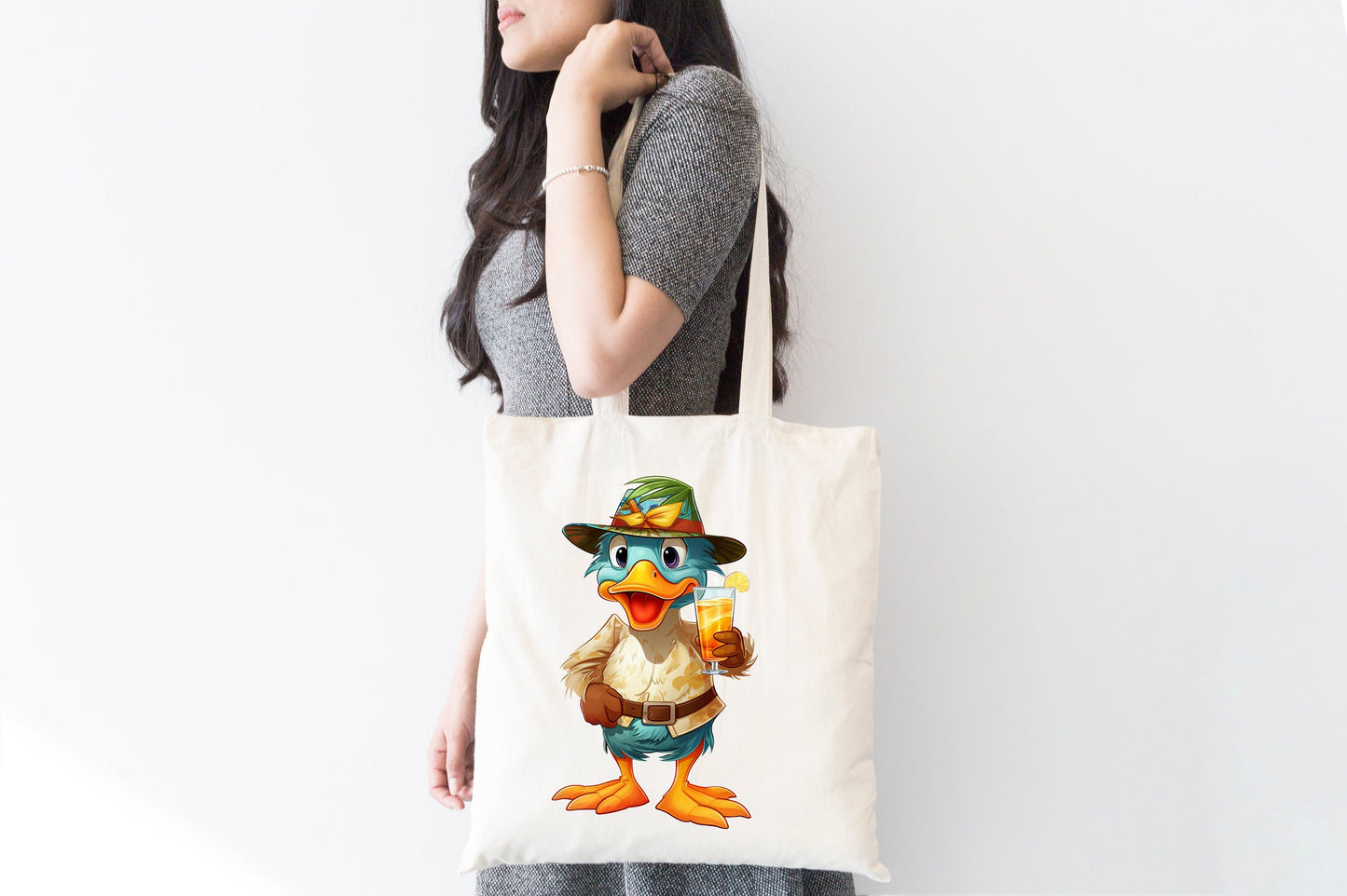 Tropical Paradise Delight: Caribbean Duck Sublimation Design