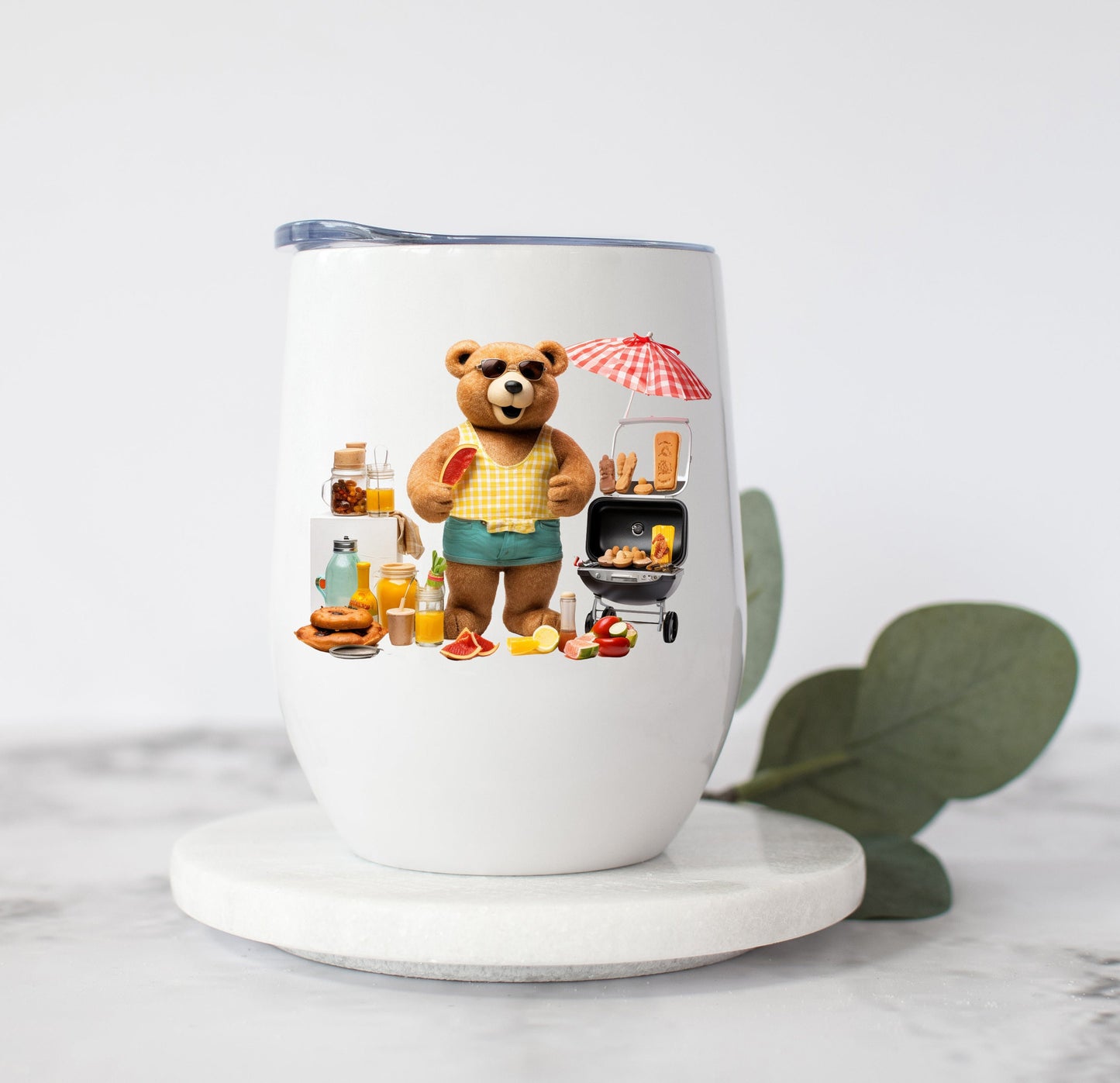 Grill Master's Delight: BBQ Bear Sublimation Design for Cookout Enthusiasts