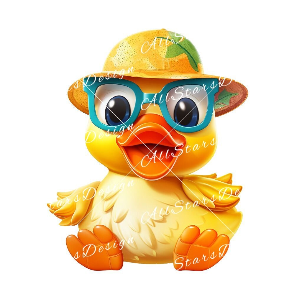 Tropical Vibes Ahoy: Caribbean Style Rubber Duck Sublimation Design for Duck Enthusiasts