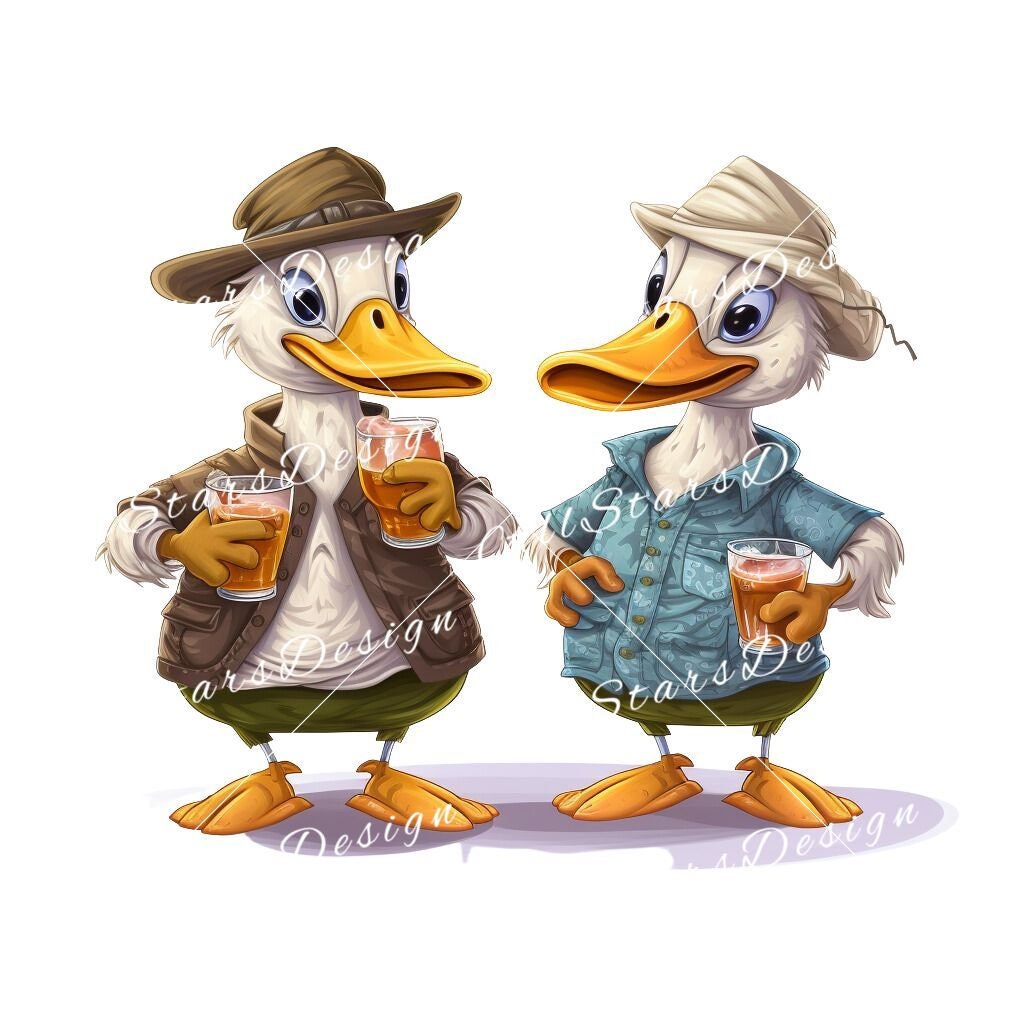 Duck Luau Extravaganza: Hawaiian Shirt Party Ducks Sublimation Design for Festive Celebrations