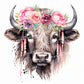 Bandana Bison Stampede: Western Sublimation Clipart for Western-Themed Projects