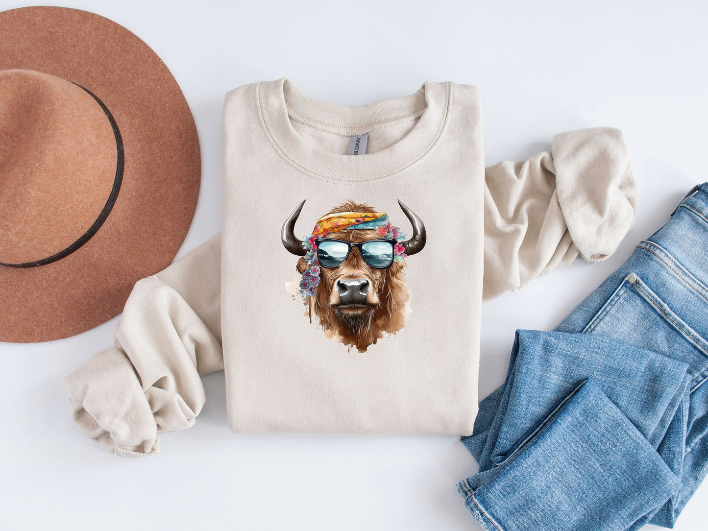 Bold Buffalo: Bandana Sublimation Clipart for Western Style