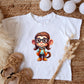 Colorful Cartoon Monkey: Nerd Girl Sublimation Clipart Set - Geeky Monkey Clipart Bundle