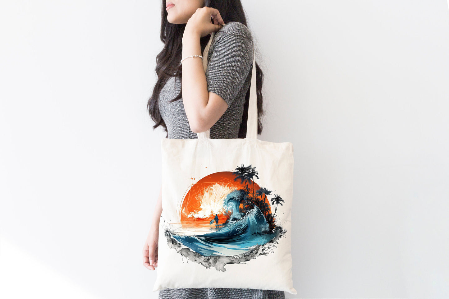 Ride the Waves: Surfing Sunset Sublimation Design Bundle with Beach Vibes