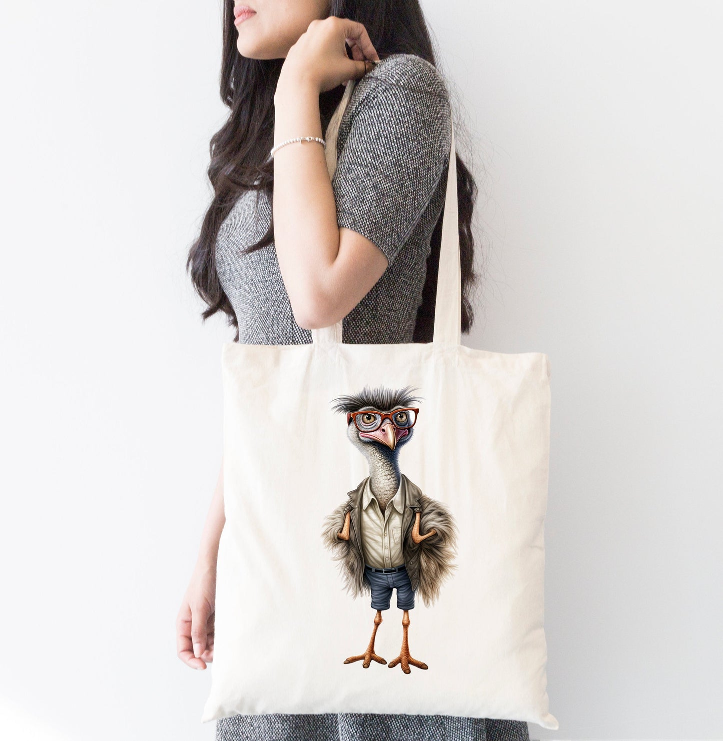 Geek Delight: Sublimation Bundle of Ostrich Illustrations - Whimsical Geek Ostrich Full Body Designs