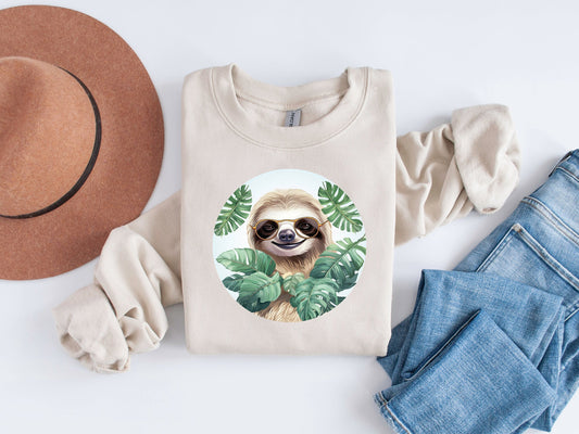 Tropical Sloth Sublimation Clip Art Bundle