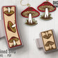 Mushroom Hair Clips + Matching Earring SVG File Set, Mushroom 2 Hair Clip Files + Earring SVG Files,Mushroom Claw Hair Clip Laser Design Set