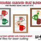 Christmas Stacked Coffee Mugs Farmhouse Frame Sign Bundle - Tiered Tray Decor and DIY Kits - Cut File For Glowforge Laser - Digital SVG File