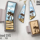 Beach Hair Clips SVG + Matching Earring File Set, Palm Hair Clip Laser File, Beach Hair Claw Template, Beach Earring SVG, Claw Clip SVG File