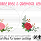 Minimal Rose and Greenery Door Hanger - Spring Floral Sign Making and DIY Kits - Single Line Cut File For Glowforge Laser - Digital SVG File