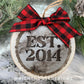 Rustic Stencil Established Wood Slices Christmas Ornament Bundle - Quick Cut Layered File For Glowforge Lasers - Digital SVG File