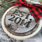 Rustic Stencil Established Wood Slices Christmas Ornament Bundle - Quick Cut Layered File For Glowforge Lasers - Digital SVG File