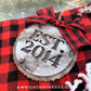 Rustic Stencil Established Wood Slices Christmas Ornament Bundle - Quick Cut Layered File For Glowforge Lasers - Digital SVG File