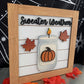 Autumn Mason Jar Candle Farmhouse Frame Sign Bundle - Tiered Tray Decor and DIY Kits - Cut File For Glowforge Lasers - Digital SVG File