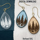 Forest Earrings SVG Bundle, 4 Pairs of Forest Earring Files, Fir tree Laser Earring Set, Tree Earring SVG Bundle, Forest Earring Cut Files