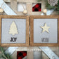 Farmhouse Frame Ornaments - Layered Christmas Square Signs - Winter Tier Tray Decor - Cut File For Glowforge Lasers - Digital SVG File