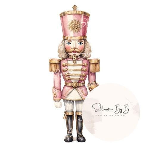 Pink Nutcracker Elegance Dazzling Holiday Sublimation Delight - Instant Download for Personal or Small Commercial Use