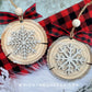 Rustic Snowflake Wood Slices - Layered Christmas Ornament Bundle - Quick Cut and Score File For Glowforge Lasers - Digital SVG File