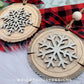 Rustic Snowflake Wood Slices - Layered Christmas Ornament Bundle - Quick Cut and Score File For Glowforge Lasers - Digital SVG File