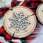 Rustic Snowflake Wood Slices - Layered Christmas Ornament Bundle - Quick Cut and Score File For Glowforge Lasers - Digital SVG File