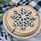 Rustic Snowflake Wood Slices - Layered Christmas Ornament Bundle - Quick Cut and Score File For Glowforge Lasers - Digital SVG File