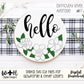 Hello Gardenia Florals - Seasonal Shelf Sitter - Spring Sign Making and DIY Kits - Layered Cut File For Glowforge Laser - Digital SVG File