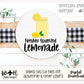 Mason Jar Freshly Squeezed Lemonade Shelf Sitter Round - Farmhouse Sign Making and DIY Kits - Cut File For Glowforge - Digital SVG File