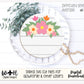 Shelly Wildflowers Shelf Sitter Round - Spring Floral Sign Making and DIY Kits - Single Line Cut File For Glowforge Laser - Digital SVG File