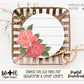 Thin Double Roses Door Hanger - Spring Floral For Sign Making and DIY Kits - Single Line Cut File For Glowforge Laser - Digital SVG File