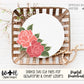 Thin Double Roses Door Hanger - Spring Floral For Sign Making and DIY Kits - Single Line Cut File For Glowforge Laser - Digital SVG File