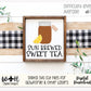 Mason Jar Sun Brewed Sweet Tea Shelf Sitter Round - Farmhouse Sign Making and DIY Kits - Cut File For Glowforge Lasers - Digital SVG File