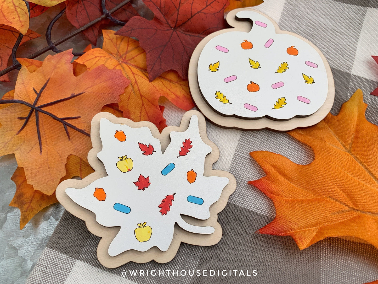 Fall Sprinkle Cookies Bundle - Seasonal Tiered Tray Decor and DIY Kits - Cut File For Glowforge Lasers - Digital SVG File