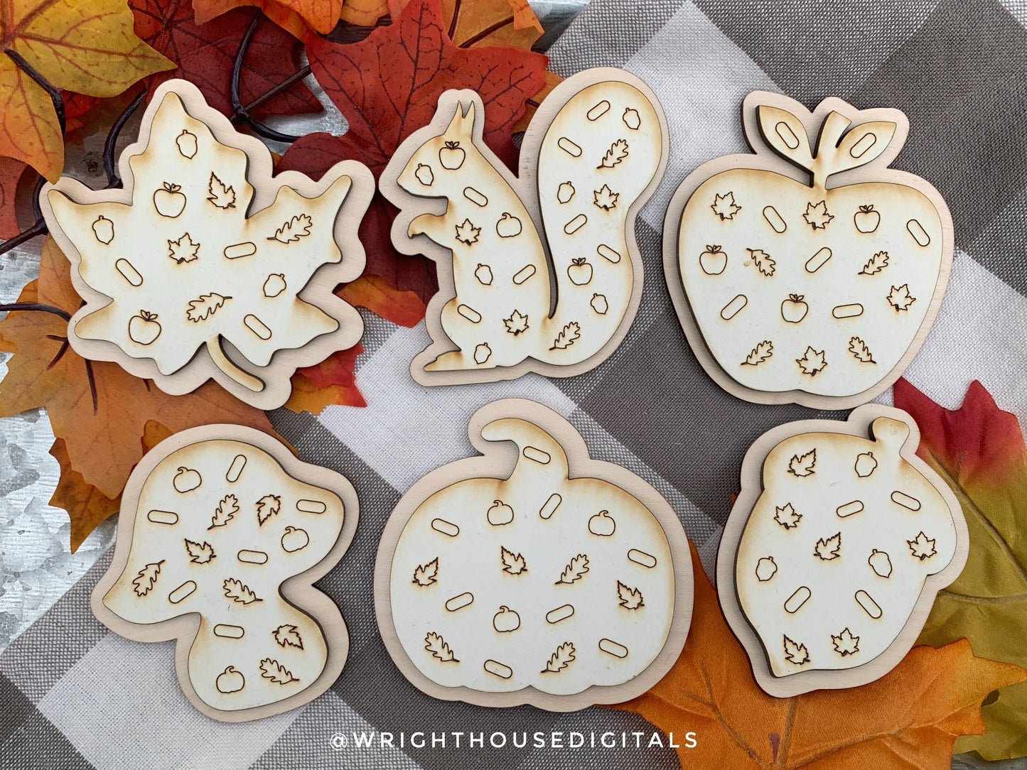 Fall Sprinkle Cookies Bundle - Seasonal Tiered Tray Decor and DIY Kits - Cut File For Glowforge Lasers - Digital SVG File