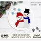 Snowman Winter Snow Friends Door Hanger Round - Seasonal Sign Making and DIY Kits - Cut File For Glowforge Lasers - Digital SVG File