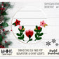 Christmas Poinsettia Blooms Floral Round - Seasonal Sign Making and DIY Kits - Single Line Cut File For Glowforge Lasers - Digital SVG File