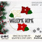 Poinsettia Christmas Welcome Home Floral Round - Sign Making and DIY Kits - Single Line Cut File For Glowforge Lasers - Digital SVG File