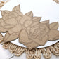 Thin Double Roses Door Hanger - Spring Floral For Sign Making and DIY Kits - Single Line Cut File For Glowforge Laser - Digital SVG File