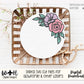 Lily and Rose Outline Floral - Spring Door Hanger - Flowers For Sign Making and DIY Kits - Cut File For Glowforge Laser - Digital SVG File