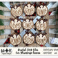 Reindeer Name Wood Slice Rustic Christmas Layered Ornament Set - Quick Cut and Engrave - Cut File For Glowforge Lasers - Digital SVG File