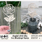 Rose Two Wooden Laser Cut Flowers - Simple Diy Florals For Bouquets - Files for Sign Making - SVG Cut File For Glowforge - Digital File