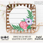 Inset Florals and Greenery Round - Single Line Dremel Shaping - Sign Making and DIY Kits - Cut File For Glowforge Laser - Digital SVG File