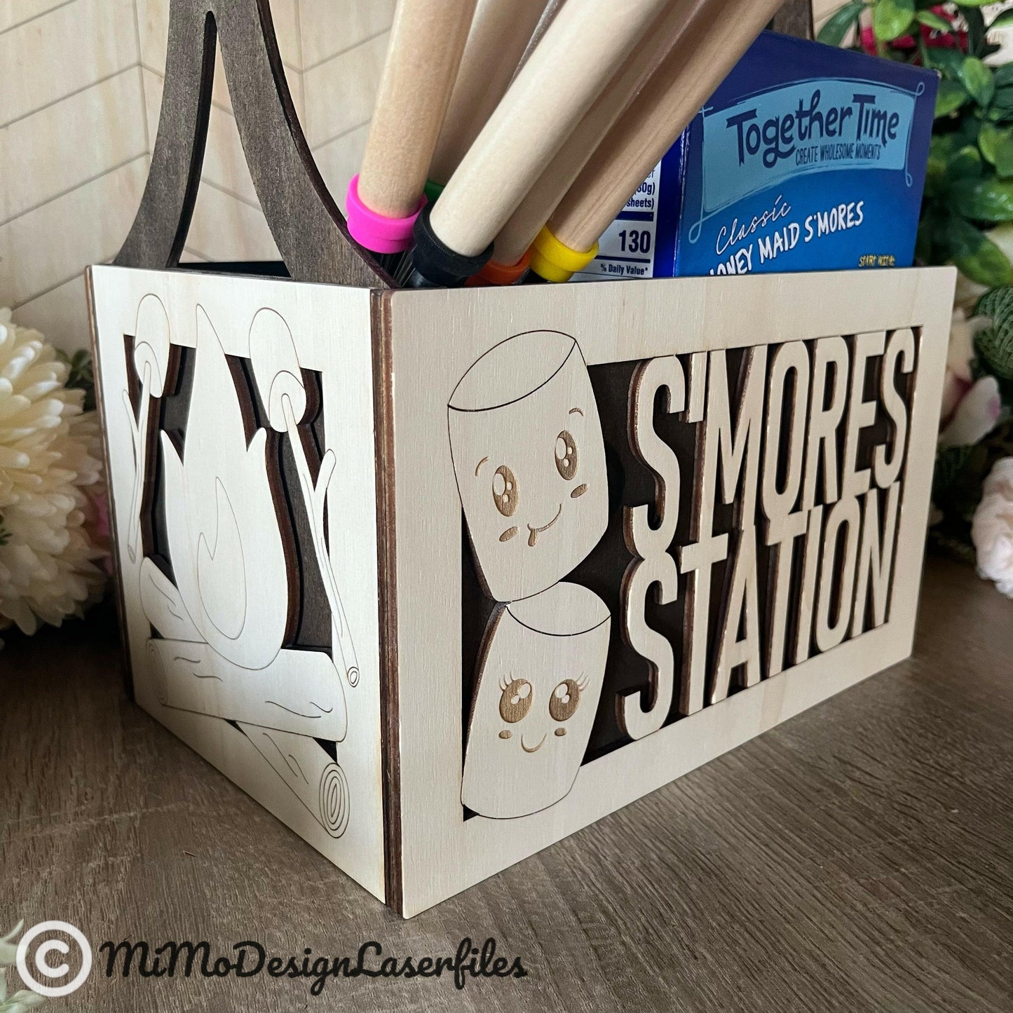 S'mores Station Basket with handle