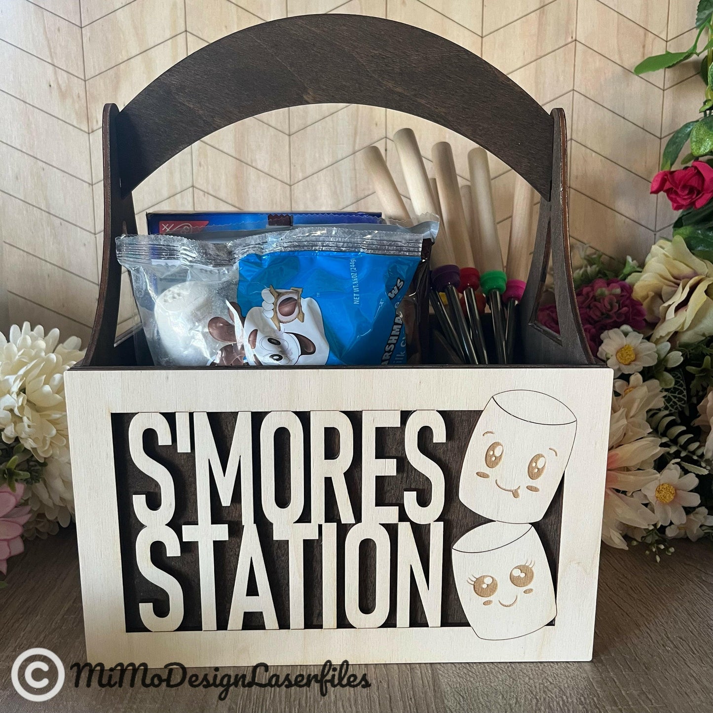 S'mores Station Basket with handle